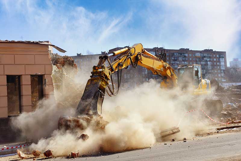 Dust from a construction exposes