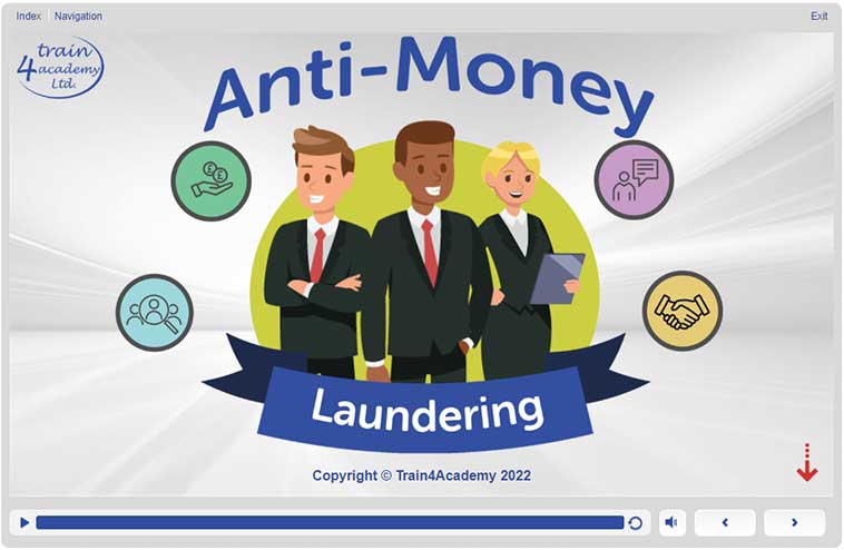 Anti Money Laundering Training - Welcome Screen
