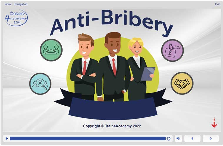 Anti-Bribery Training - Welcome Screen