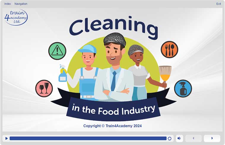 Cleaning in the Food Industry Training - Welcome screen