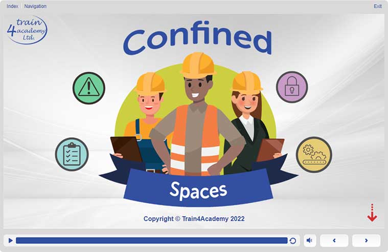 Confined Spaces Training - Welcome Screen