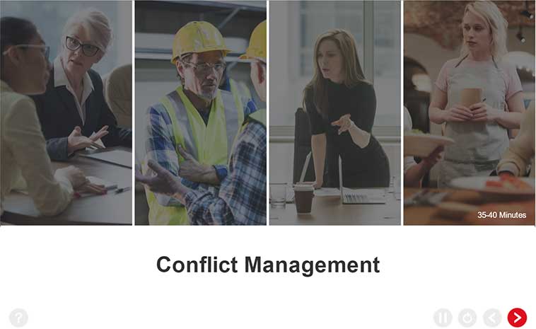 Conflict Management Training - Welcome Screen