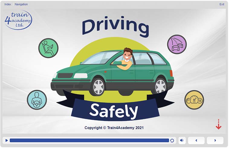 Driving Safely Training - Welcome Screen