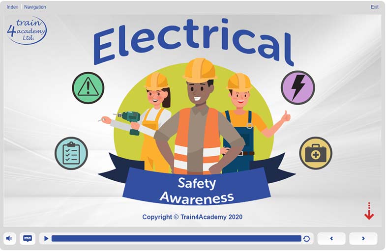 Electrical Safety Training Course - Welcome Screen