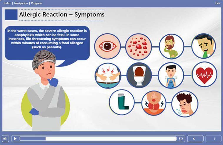 Level 3 Food Safety & Hygiene Training - Allergic Reaction - Symptoms