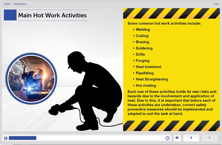 Hot Work Training - Main Hot Work Activies