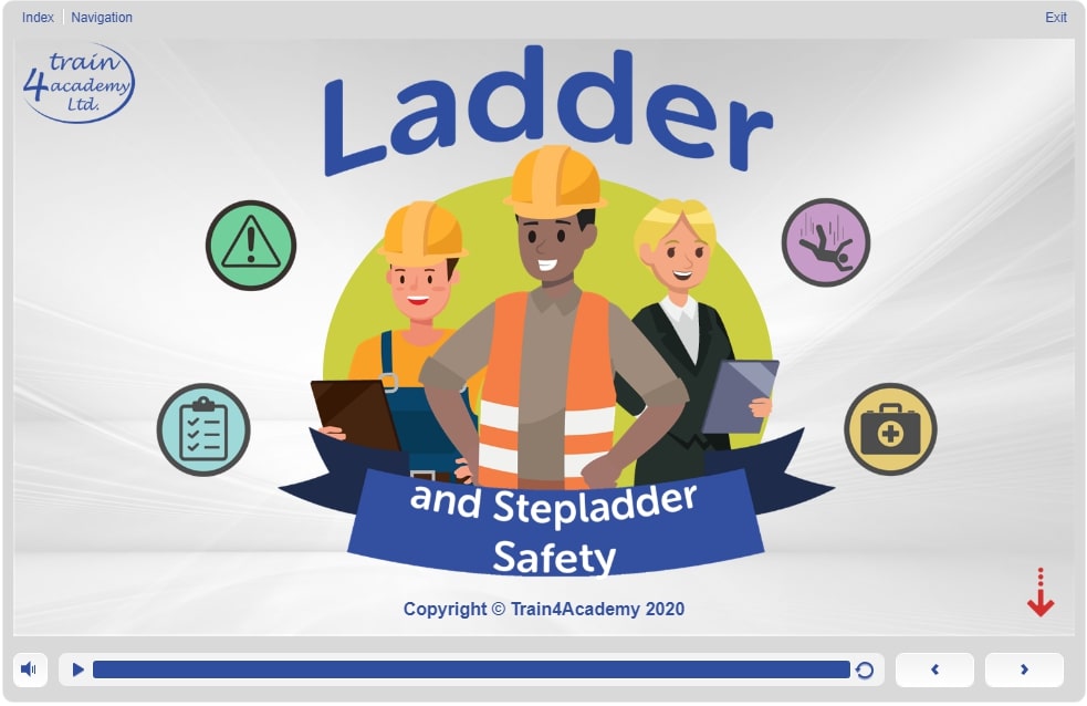 Ladder and Stepladder Safety Training - Welcome Screen