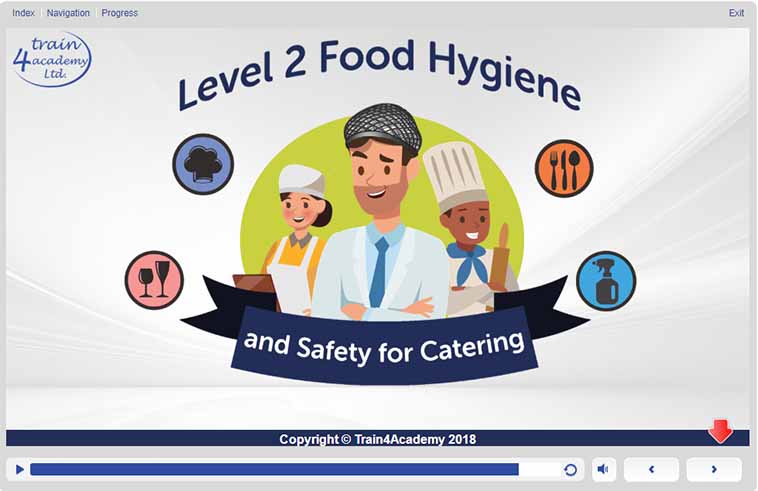 Level 2 Food Safety and Hygiene Training in Catering - Welcome screen