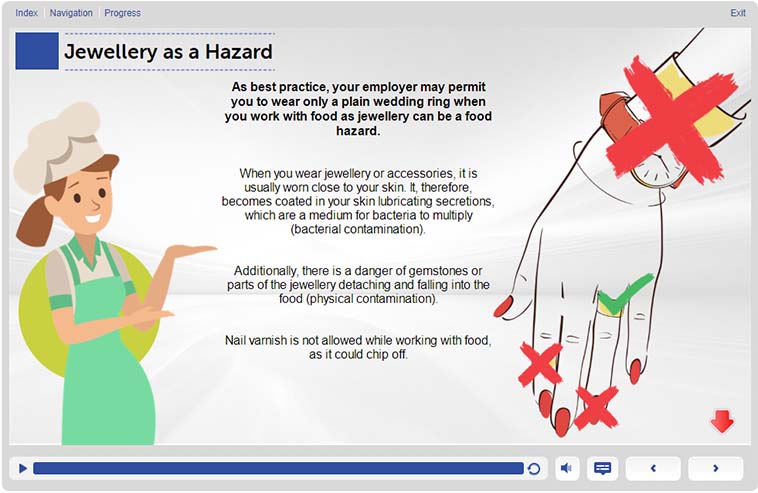 Level 2 Food Safety and Hygiene Training in Catering - Jewellery as a hazard