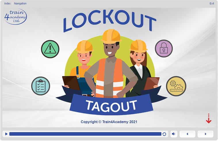 Lockout Tagout Training - Welcome screen