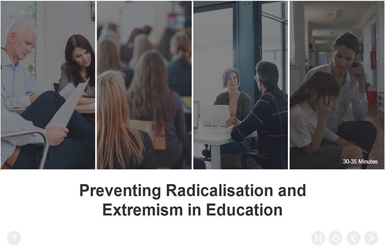 Prevent Radicalisation and Extremism in Education Training - Welcome Screen 