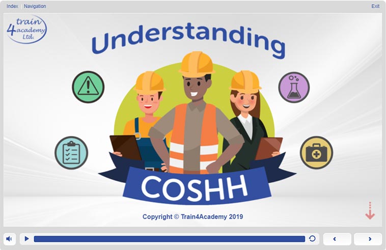 Screenshot 1.1 - COSHH Online Training Course