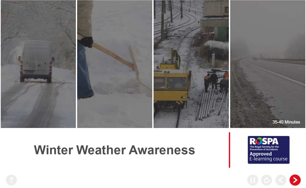 Winter Weather Awarenes Training - Welcome Screen